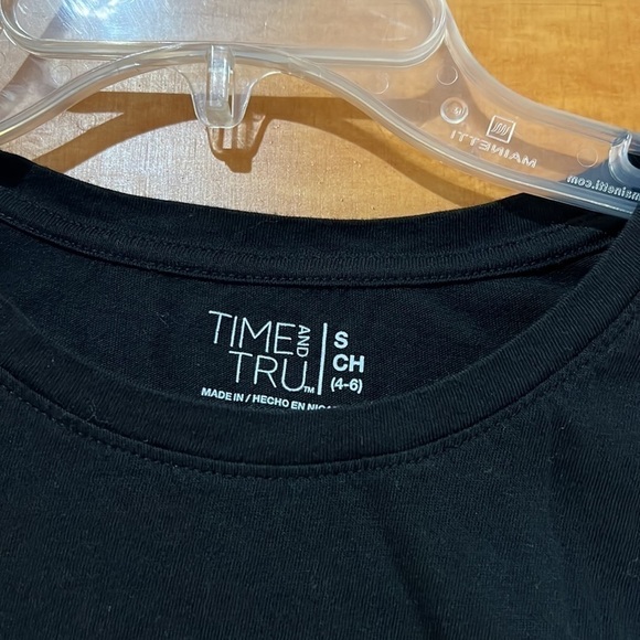 Time and Tru Black Long Sleeve Shirt Small - Picture 2 of 3